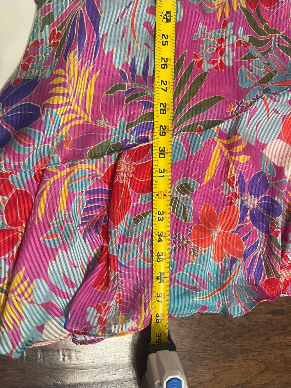 Tahari ASL Size 6 Tiered Tropical Dress Hot Pink Fuchsia Resortwear NWT - Picture 9 of 10